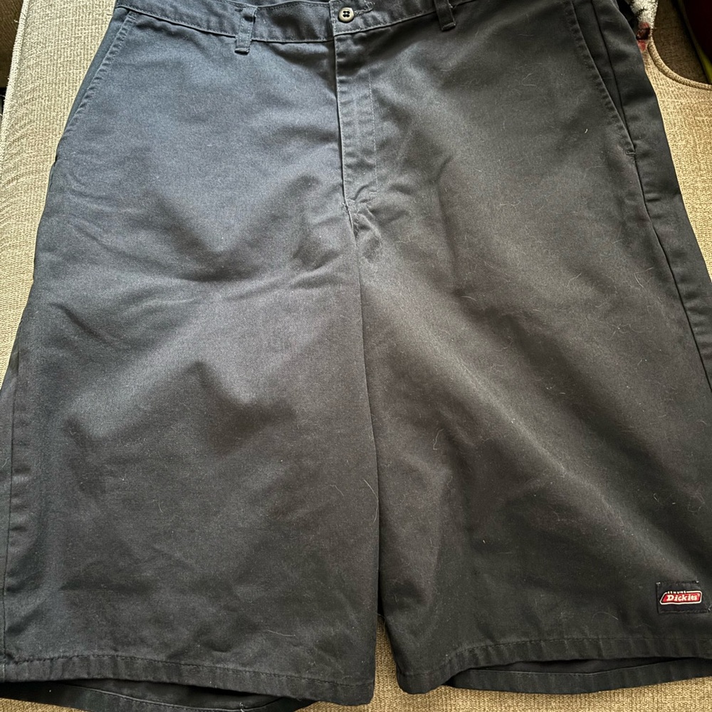 Dickies Black Flat Front Shorts Classic Style